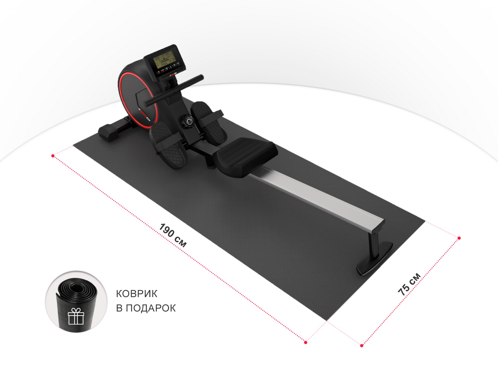 Гребной тренажер UnixFit Techno Rower 410 RMTF410 2000_1500