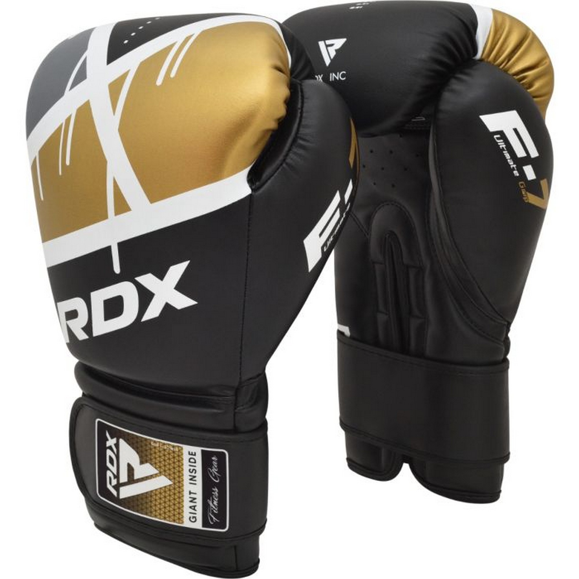 Перчатки тренировочные RDX BGR-F7BGL-8OZ черный\золотой 2000_2000