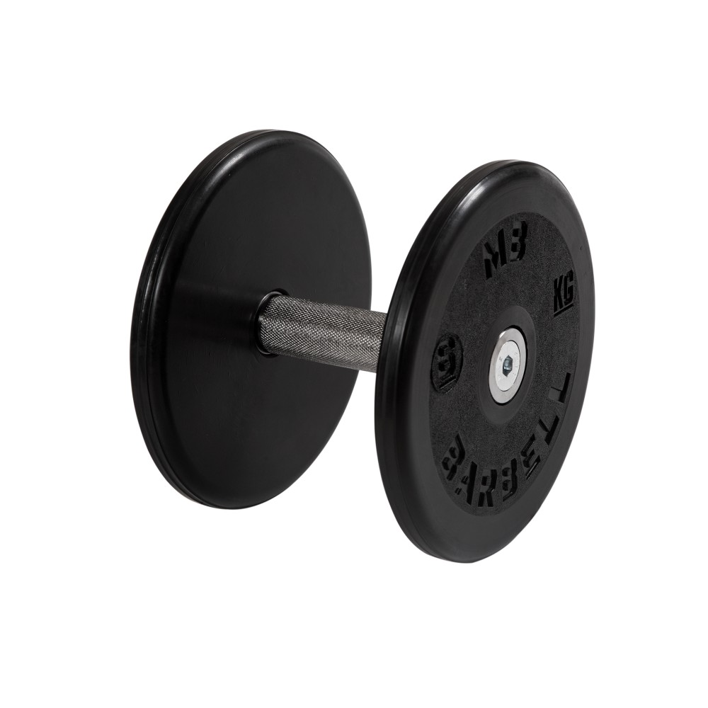 Гантель классик с вращающейся ручкой хром 6 кг MB Barbell MB-FdbEM-B6 1000_1000