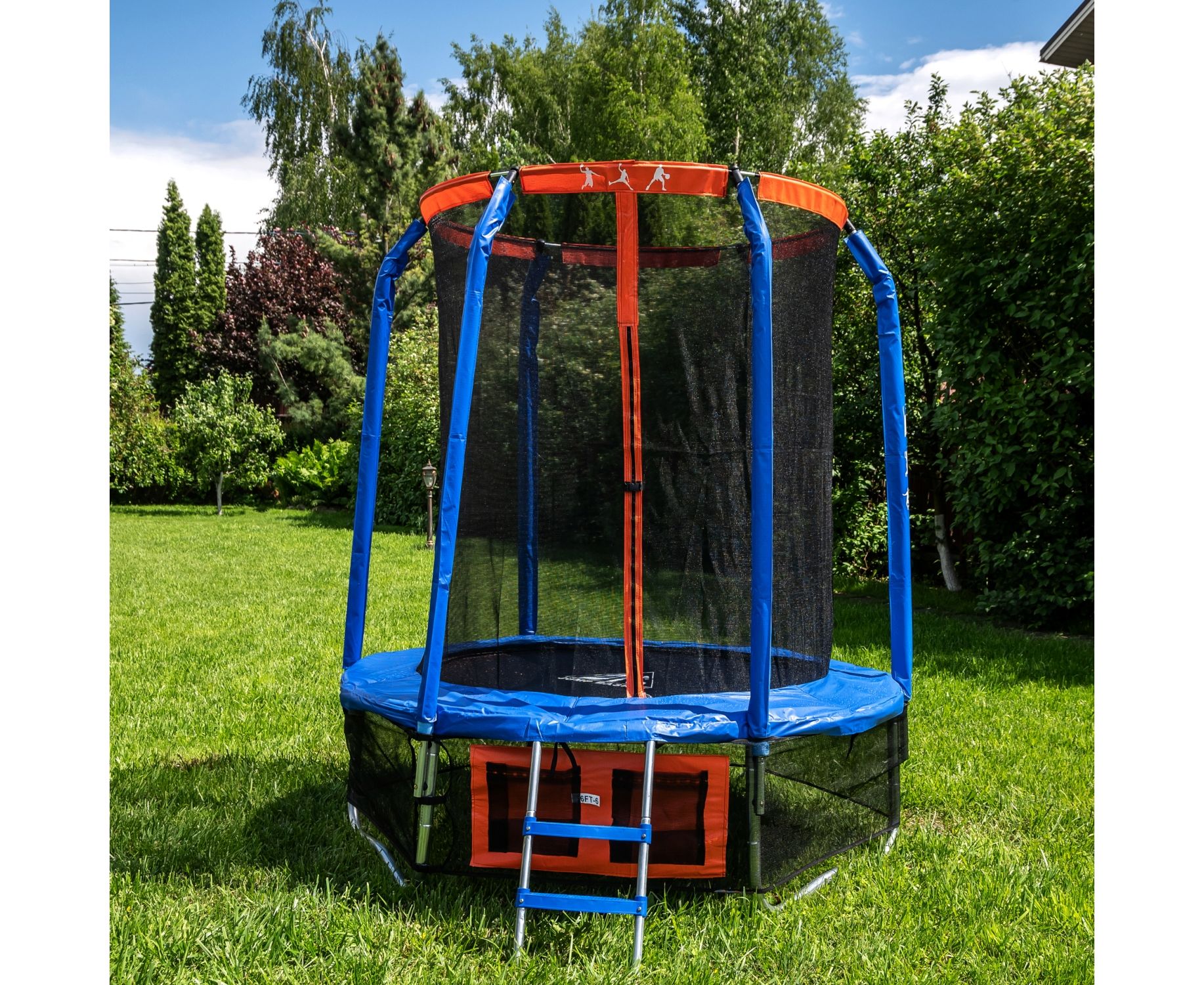 Батут DFC Jump Basket 16ft внутр.сетка, лестница (488cм) 16FT-JBSK-B 1834_1500
