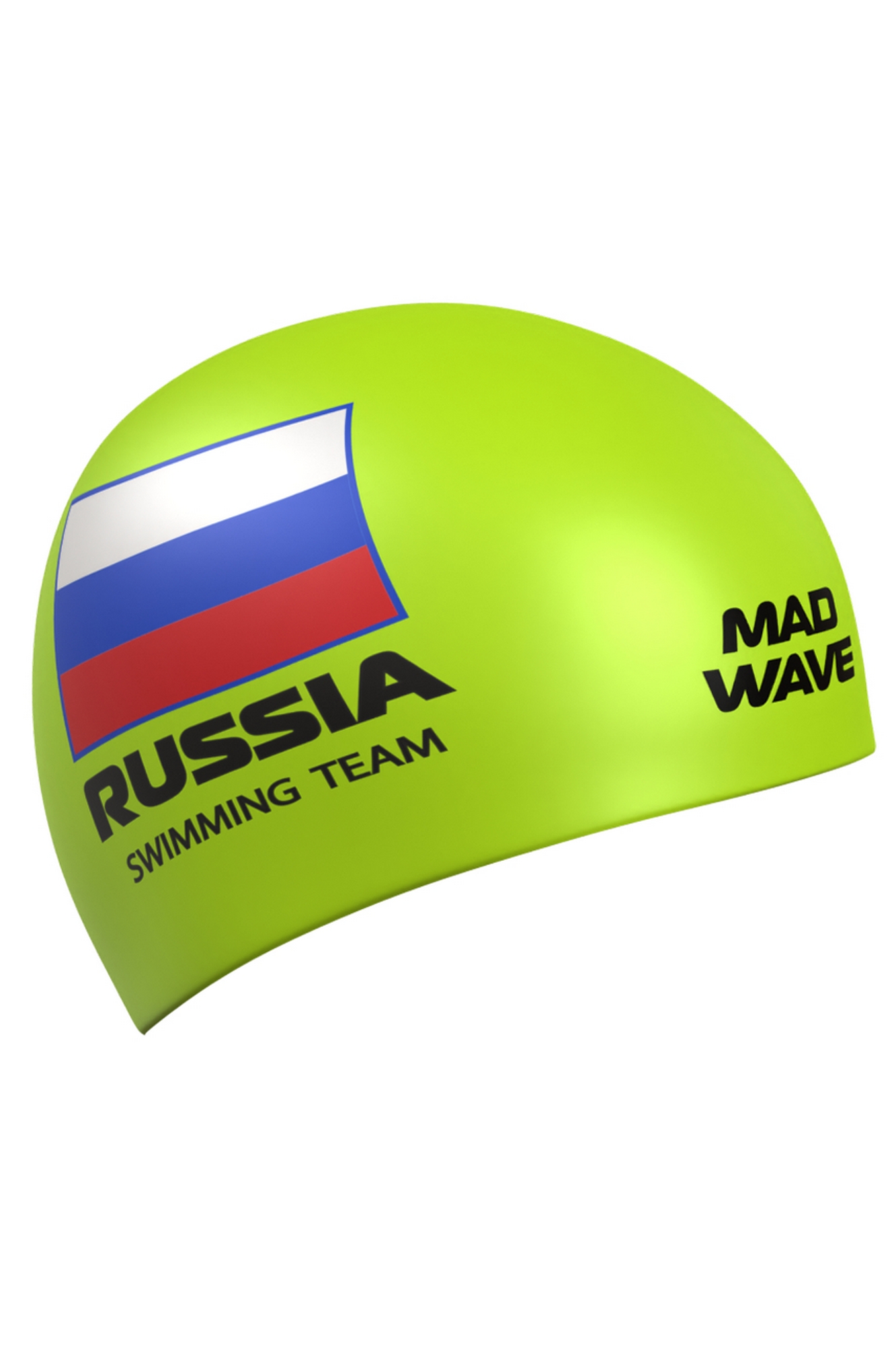 Силиконовая шапочка Mad Wave Swimming team M0558 18 0 10W Салатовый 1333_2000