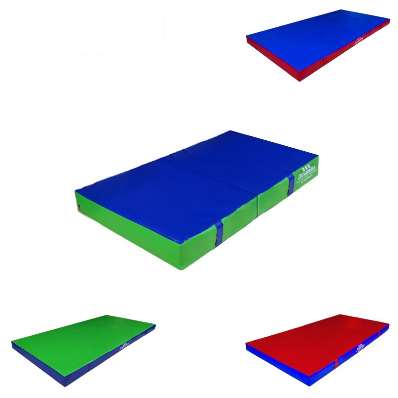 Мат гимнастический 100х50х5см винилискожа складной в 2 сложения (холлослеп/холлофайбер) Dinamika ZSO-001339 800_800