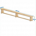 Скамейка гимнастическая 3000мм (щит.сосна) ножки дерево Dinamika 120_120
